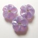 PURPLE PLUMERIA Lampwork Flower Glass Beads handmade jewelry supplies