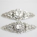 Rhinestone Shoe Clips, Bridal Shoe Clips, Silver Filigree Shoe Clips, Wedding Accessories, CRYSTAL