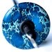 Drop Spindle Top Whorl Blue SEA SEDIMENT JASPER Tool for Spinning Yarn