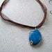 Wire wrapped turquoise pendant necklace