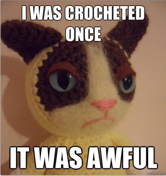 Grumpy Cat Meme crochet plush toy handmade kitty doll PLEASE READ CAREFULLY