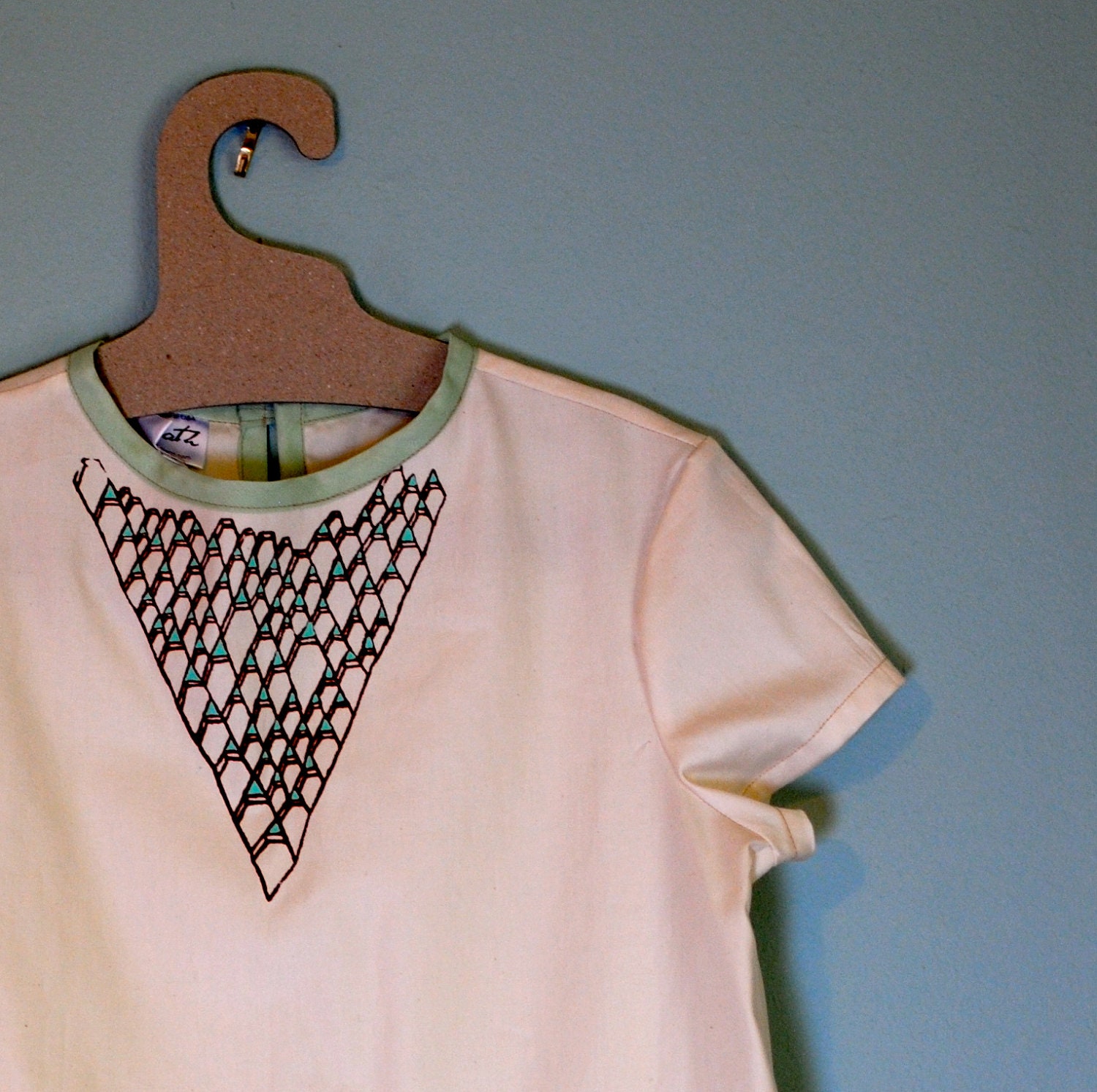 Geometric Printed Organic Tunic