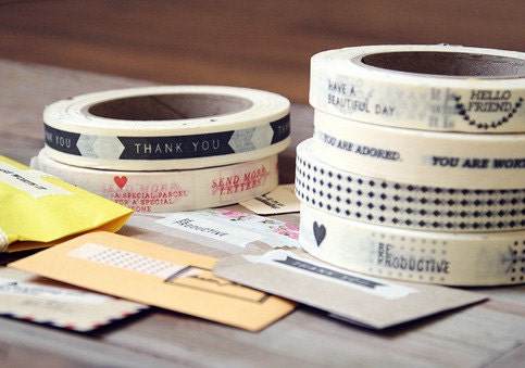 message masking tape: 10 designs.