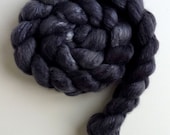 Mulberry Silk/Wool Roving - Hand Dyed Spinning or Felting Fiber, Road Ribbon, 4 ounces