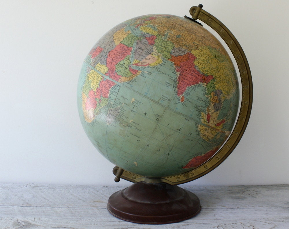 Vintage Outdated Globe