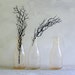 Trio of Antique Pink Tint Milk Bottles - Vintage