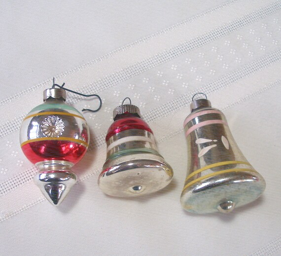 vintage wwii era striped christmas ornaments by vintage wwii era striped christmas ornaments by