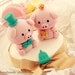 love Piggy and Piglet bride and groom wedding cake topper