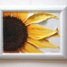 Sunflower II Painting - Mixed Media Original - Constructed in Fabric and Linen String