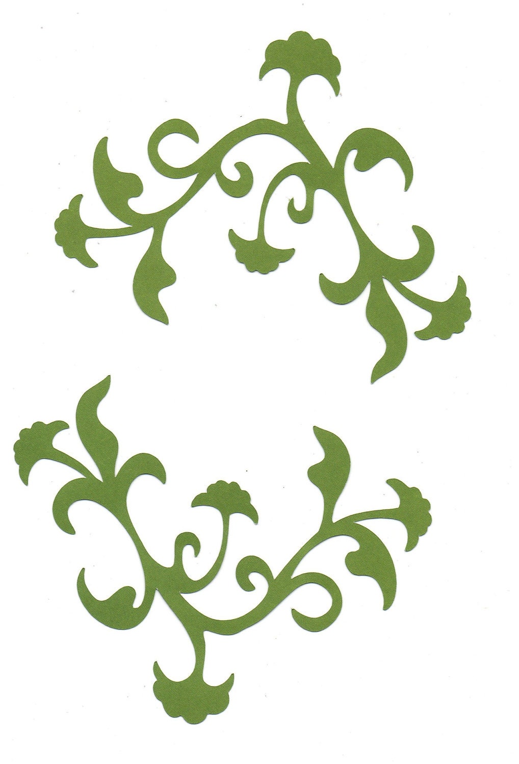 Items similar to 4 -SET flower flourish Leaf vine Embellishment die cut
