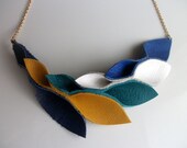 Petal Collection-  Multi Leather Petal Necklace