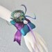 Wedding Teal And Purple Ring Bearer Pillow Wrist Size 3.5x3.5 More Colors Available