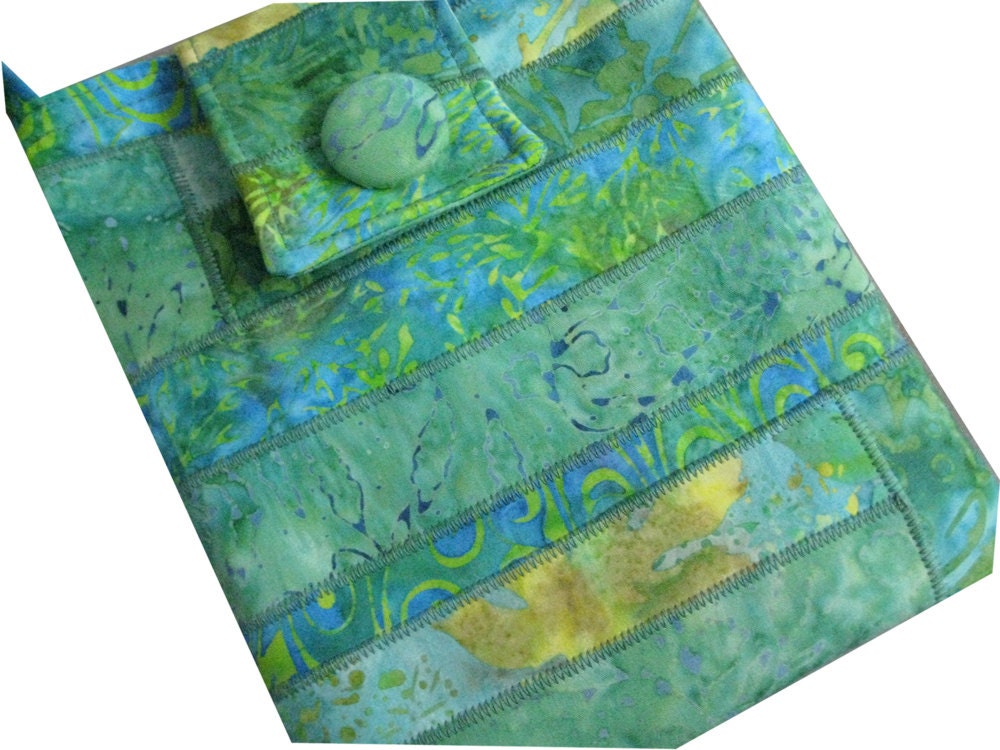Hip Purse in Green Batiks