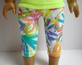 American Girl Doll Crop Leggings in Tropical Floral Print by Crazy For Hue