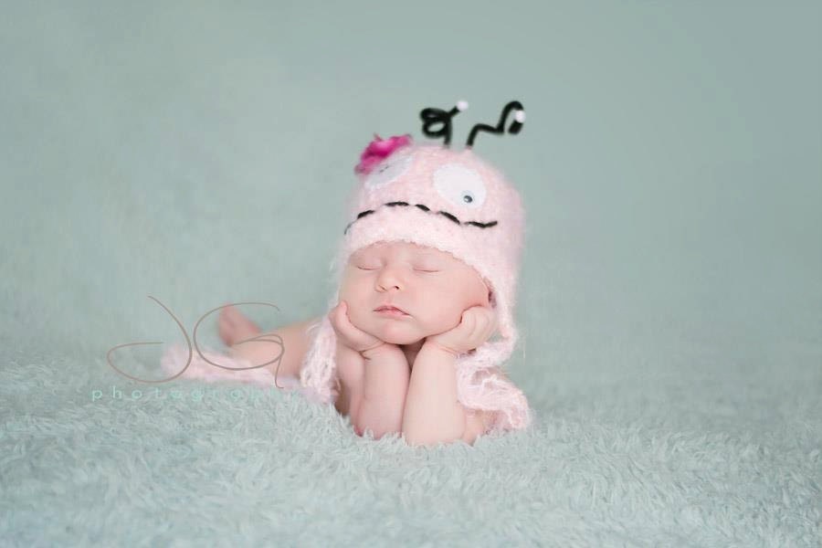 Super Sweet Little Monster Newborn Baby Hat, Photography Prop