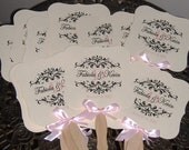 Wedding Fans with Monogram