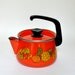 Vintage-Enameled-Orange-Teapot-1970-Rare SALE Was 44.99