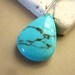 Turquoise Polished Teardrop Focal Pendant Gemstone Bead 22x29.75mm