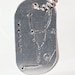 Zodiac Earth Astrological Sign Hand Stamped Dog Tag Pendant Custom Silver Metal