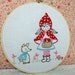 Hoop Art Little Red Riding Hood Hand Embroidery Child's Room Decor Friendly Wolf