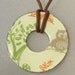 Lovely Tree and Owl Storybook Upcycled Papers Hardware Washer Pendant Necklace