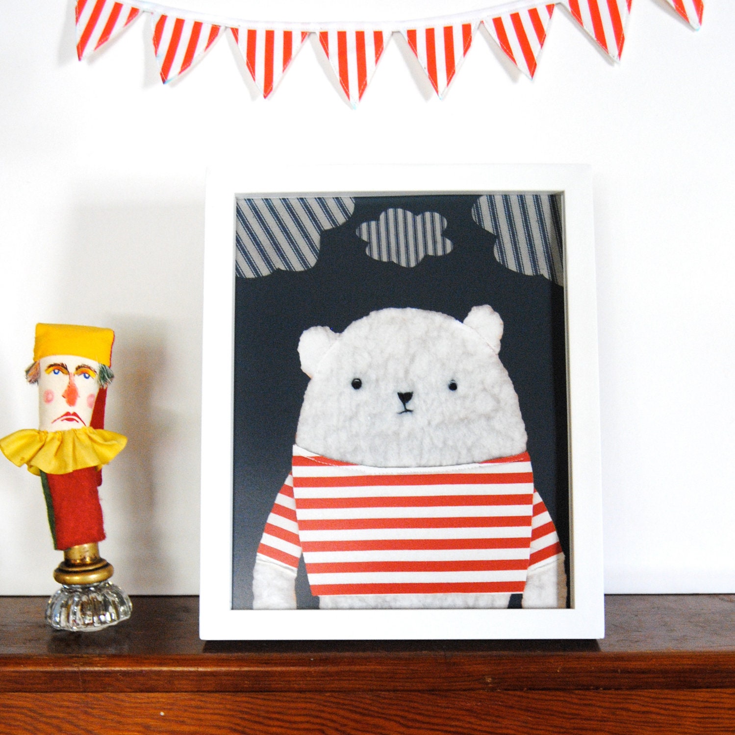 The Melancholy Polar Bear Print