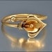 Art Deco Bracelet Gold Omega Wrap Forstner Calla Lily Vintage Art Deco Jewelry