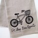 Linen Tea Towel Natural with Bike in Black - Eat.Sleep.Bike. Repeat