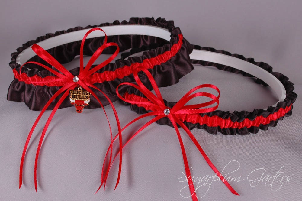 Chicago Bulls Wedding Garter Set