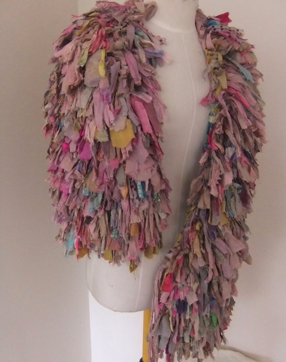 Dusty Pinks  and More Earthy  Organic Recycled Sari Silk Large  Wrap
