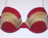 Handpainted Wonder Woman Bra