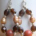 Captured Autumn Fashion Beaded Earrings