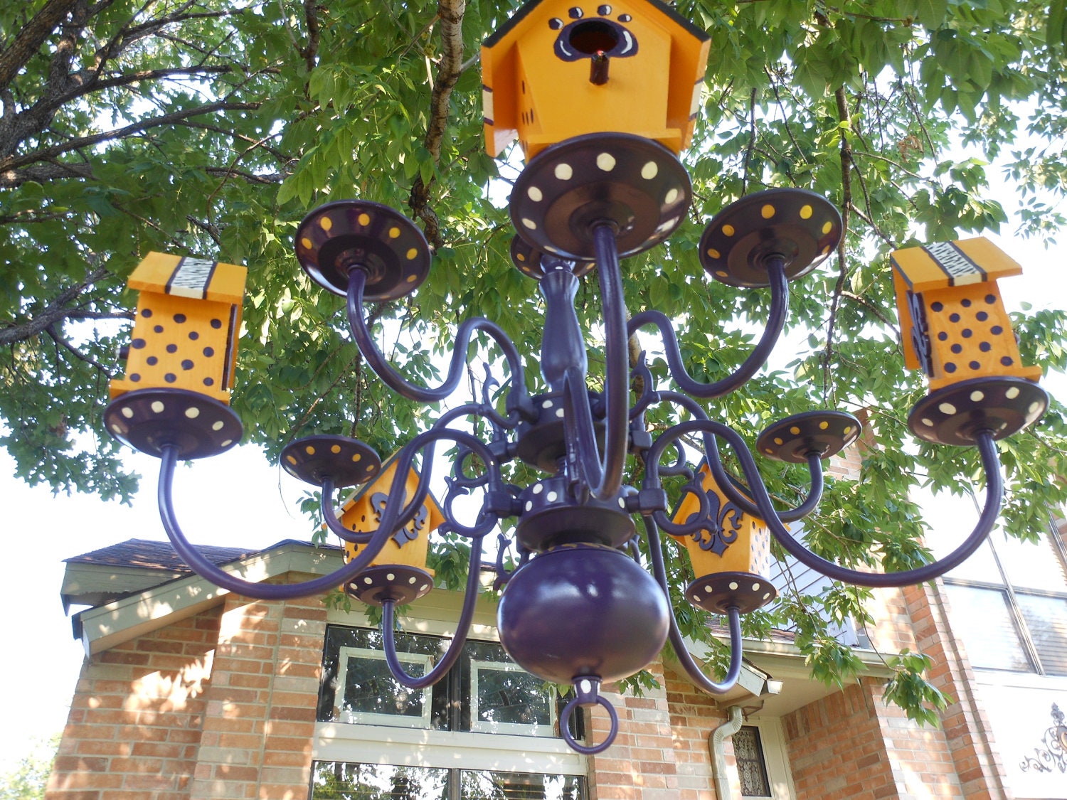Tweet LSU Birdhouse Chandy & feeder