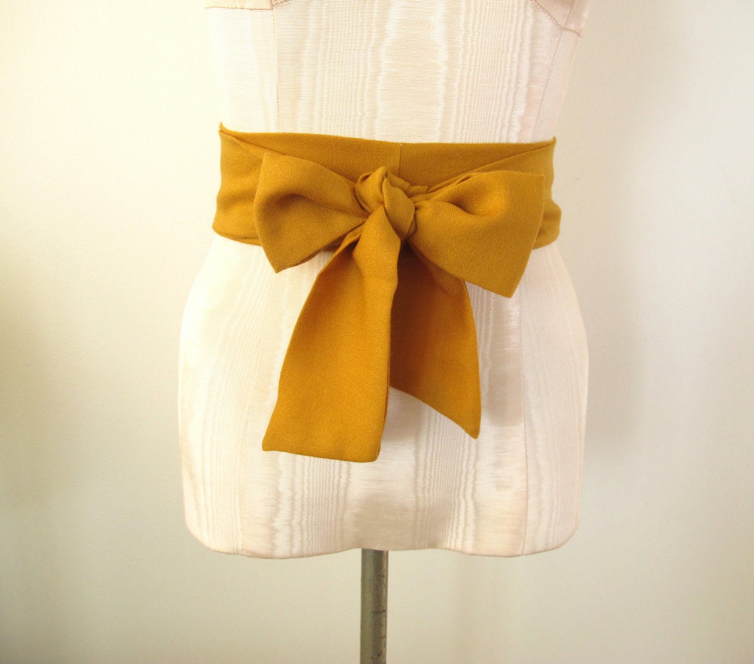 Mustard Yellow Obi Wrap Sash Belt Bow Belt by ccdoodle by ccdoodle