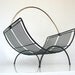 Mid Century Wire and Mesh Magazine Rack Basket