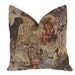 HUNTING DOG Pillows, Lodge Pillow, Black Brown Blue, Rustic Cushion Covers, Animals, Wilderness, Country, Earthy Couch Cushions  18x18