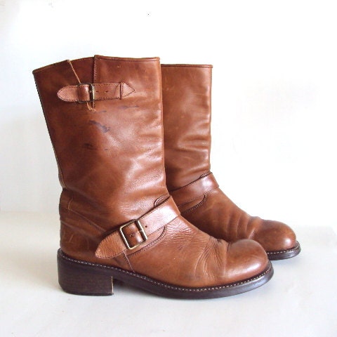 On HOLD for K. H Kay - Vintage Calf Height Buckled Leather Riding Boots - made in italy