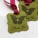 Thank You Tags Butterfly - Set of 6 - Custom Colors Available - Butterfly Birthday Wedding Shower Favor Tags