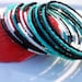 Mint, Black, and White Wire Warp bracelets / 2 for 22