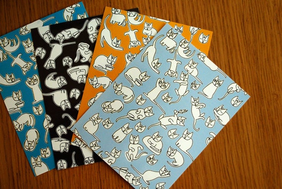 Cat Cards: Set of 4 Cards