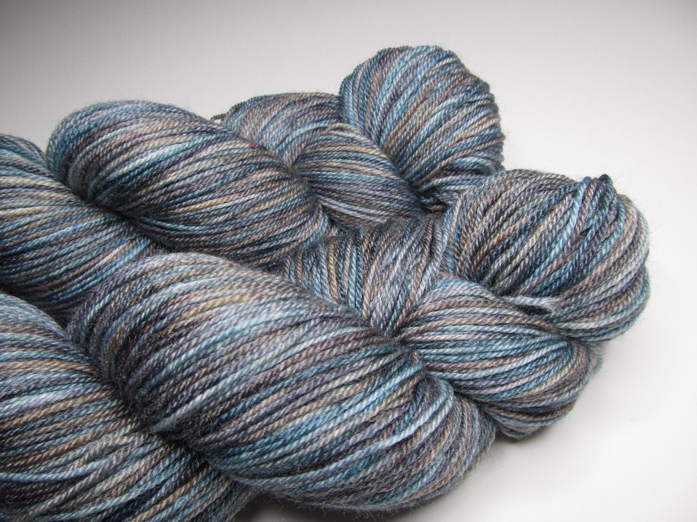 Work Jeans, Kettle Dyed, 3.5 Ounces, Superwash Merino and Bamboo, Fingering Weight Yarn, 460 Yards