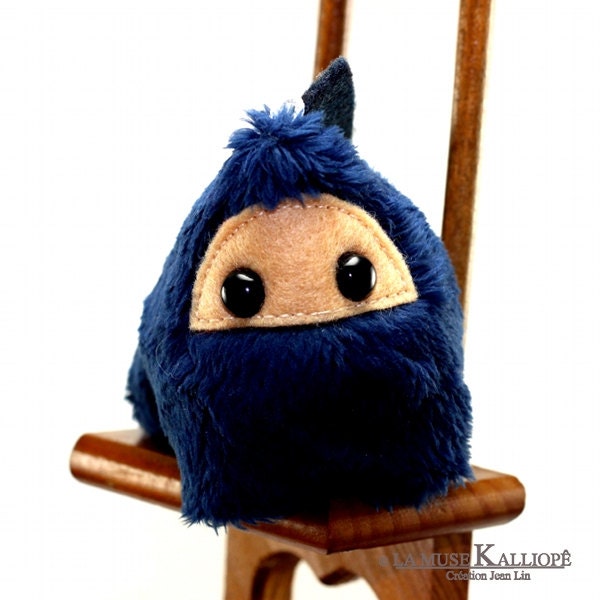 Gnome Ninja WannaBe Dragon Monster in Black (MIdnight navy blue shown here)