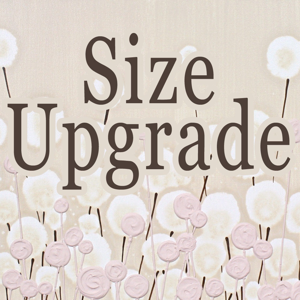 Reserved Listing - Size Upgrade for 50X20 Flower Painting in Pink and Gray - MADE TO ORDER