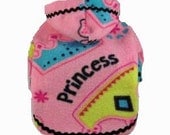 Pink Princess Fleece Dog Hoodies