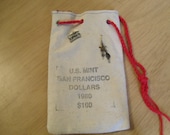 Bag, pouch, vintage moneybag UP-CYCLED Bank Bag 2 airplane billfold gadget case San Francisco