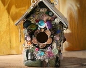 Mosaic Hanging Birdhouse with a Ladies Touch Outdoor