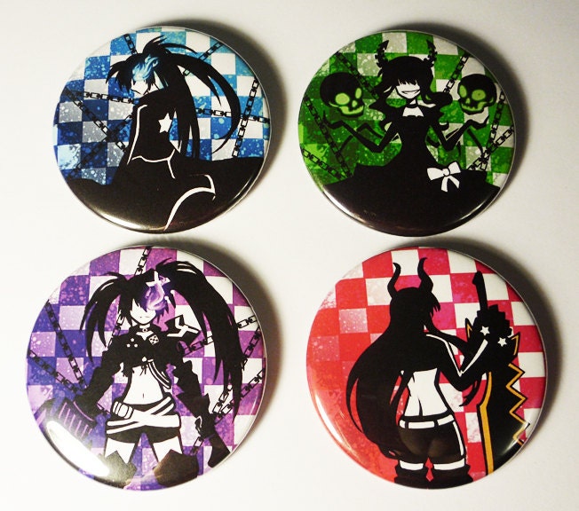 Black Rock Shooter 4 Button Set