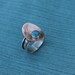 Sterling Silver Copper Lapis Ring. Blue denim lapis. abstract design ring. Hand textured. hand stamped. OOAK