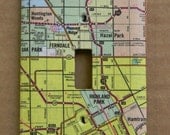 Detroit Michigan and Surrounding Area Road Map Light Switch Plate Cover