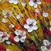 Original Modern Impressionist Flowers Impasto Palette Knife Contemporary Wall Decor Art by Luiza Vizoli